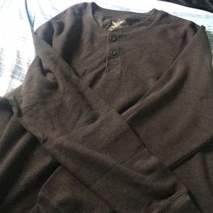 Faded Glory Brown Thermal Long Sleeve